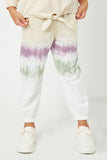 GY1329 Taupe Girls Garment Dyed Multicolor Joggers Front