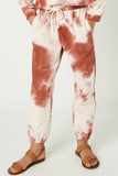 GY1331 Rust Girls Tie Dye Knit Joggers Front