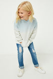 GY1332 Sky Mix Girls Garment Dyed Oversized Hoodie Full Body