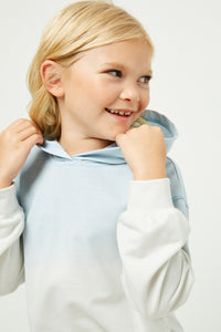 GY1332 Sky Mix Girls Garment Dyed Oversized Hoodie Detail