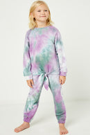GY2072 Sage Girls Tie-Dye Knit Joggers Full Body