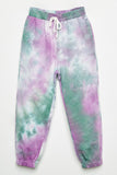 GY2072 Sage Girls Tie-Dye Knit Joggers Flat Front