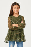 Metallic Dot Tiered Tunic