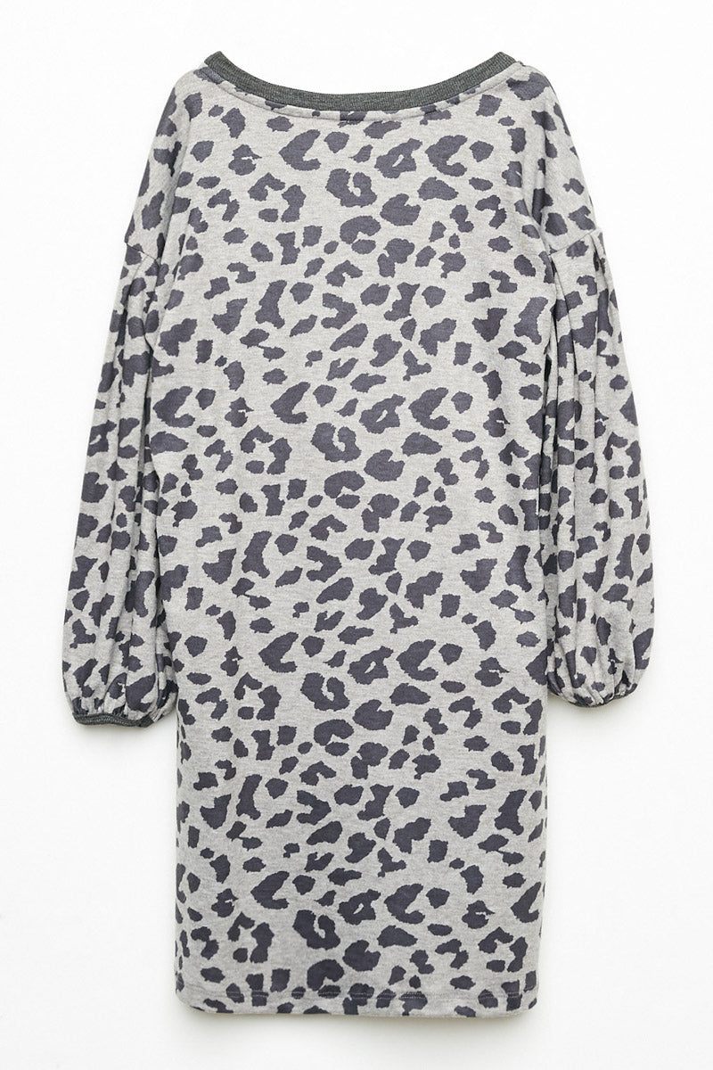 Girls Leopard Print Knit Dress| Cute Girls' Clothes Grey / S Grey *Girl's Dresses Midi Dresses Hayden Girls Girls Leopard Print Knit Dress| Cute Girls' Clothes Grey / S Grey *Girl's Dresses Midi Dresses Hayden Girls