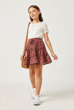 Ruffle Tiered Drawstring Mini Skirt