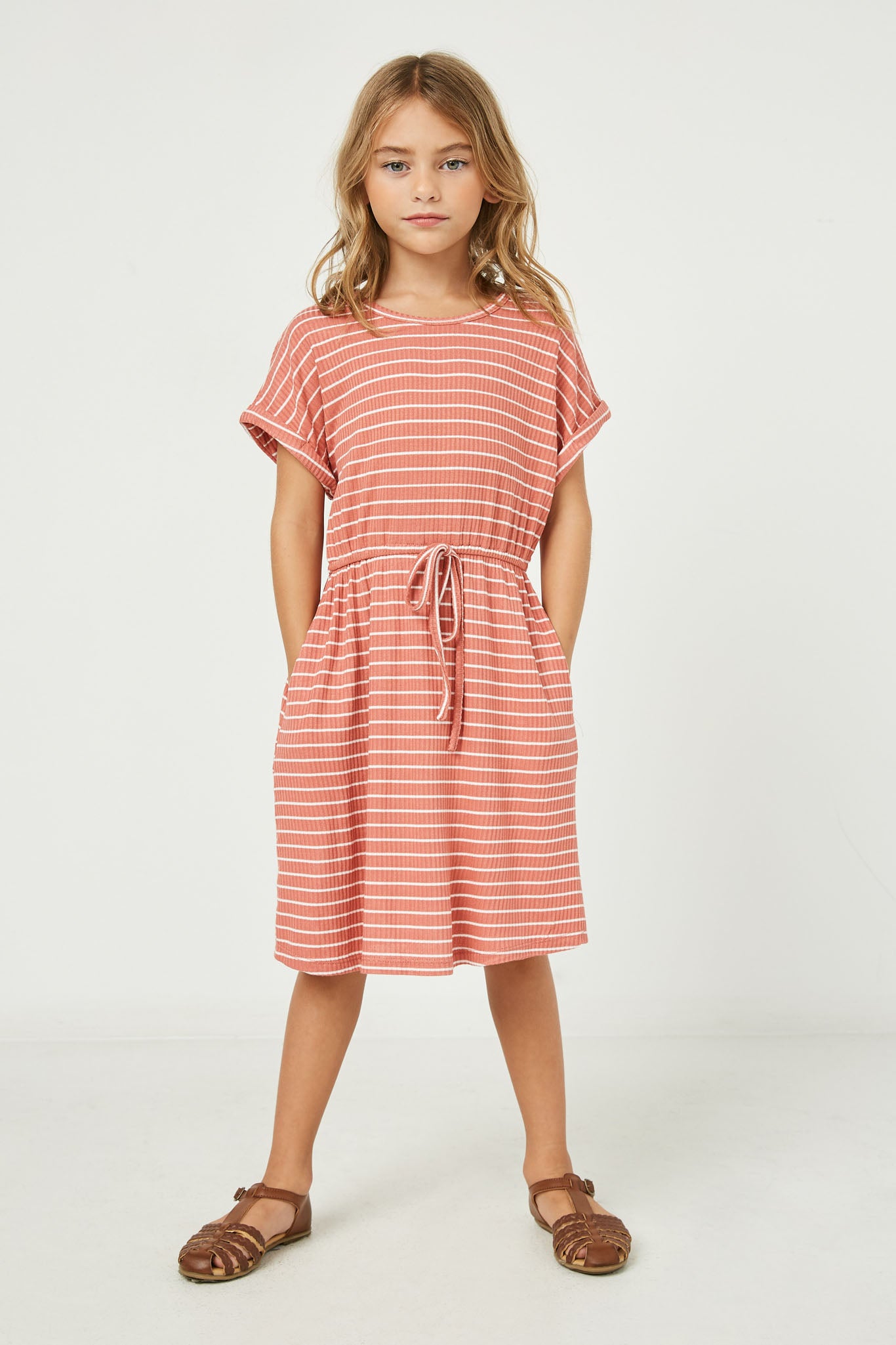 striped t shirt dress Girl T Shirt Dress