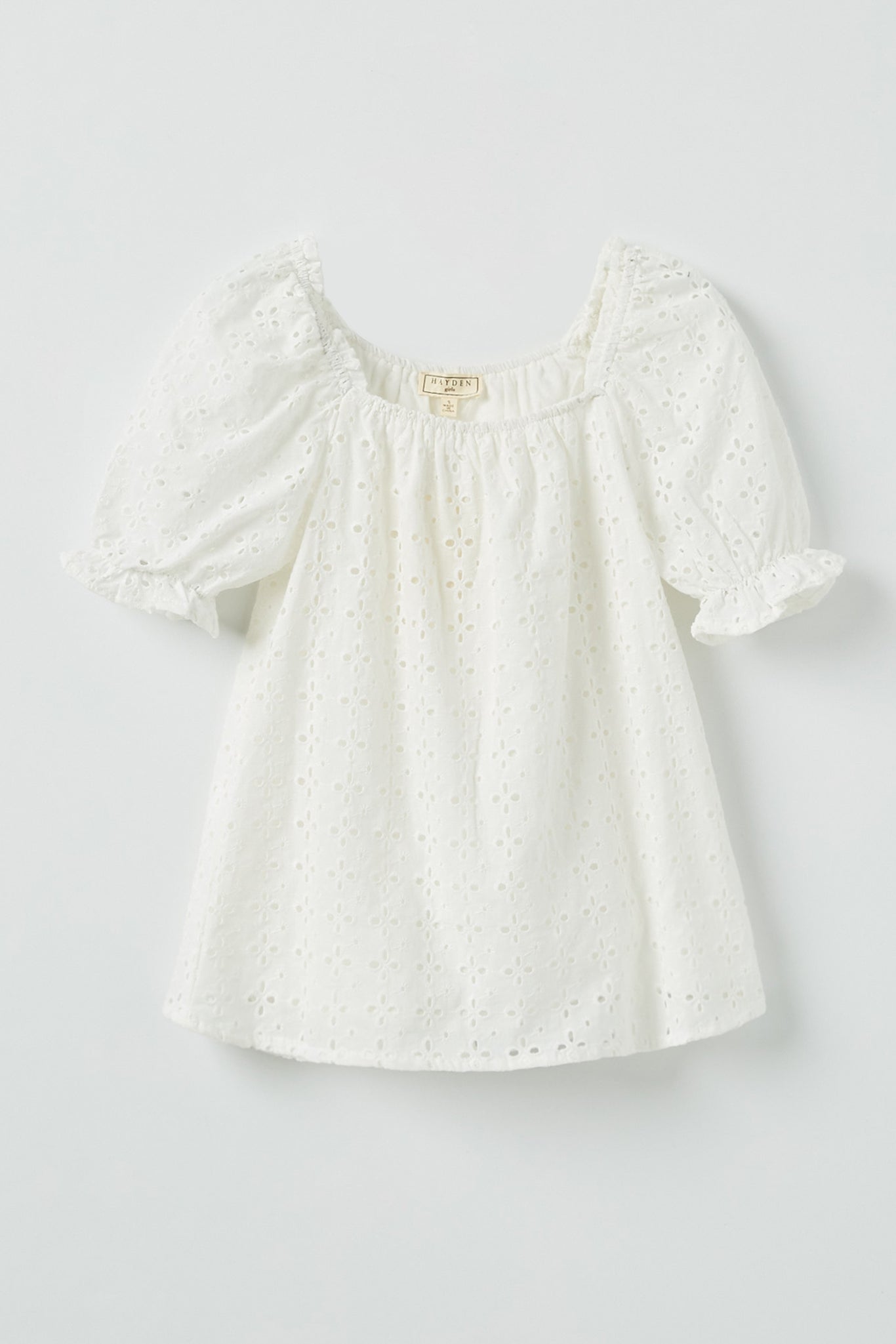 トップス Girls puff sleeve tops white White Shirts For Girl | Cute Girls' Clothes – Hayden Girls