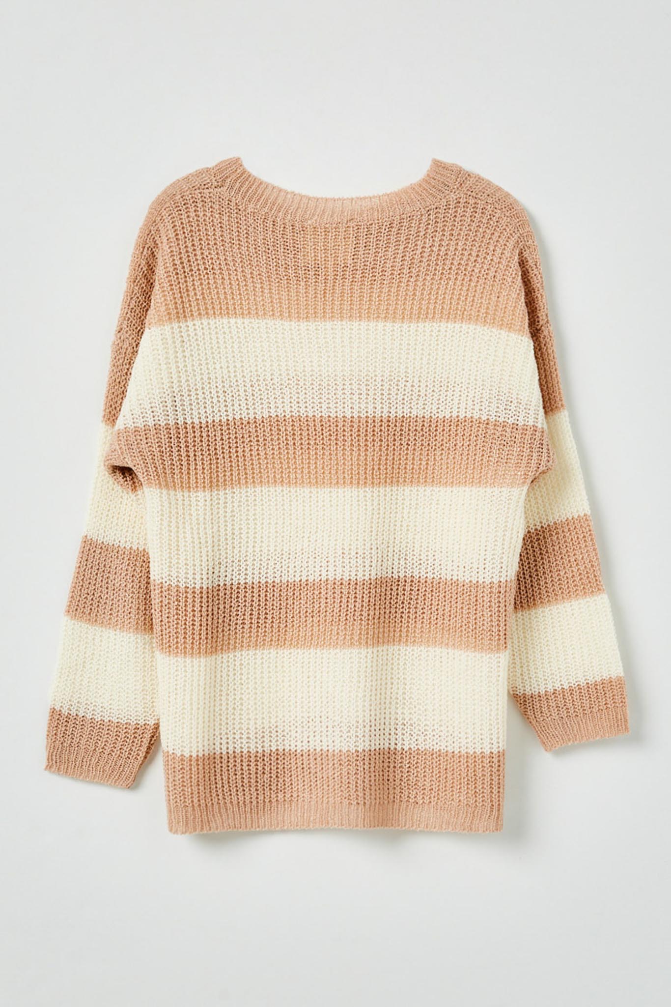 Girls Striped Colorblock Knit Sweater – Hayden Girls