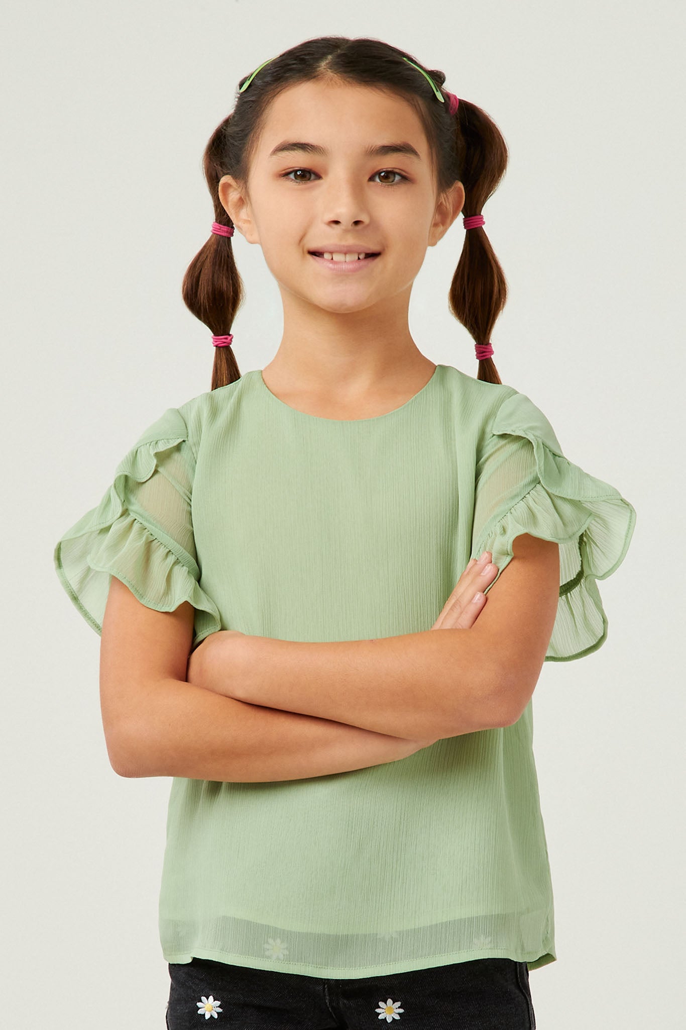 Sheer Tulip Sleeve Top