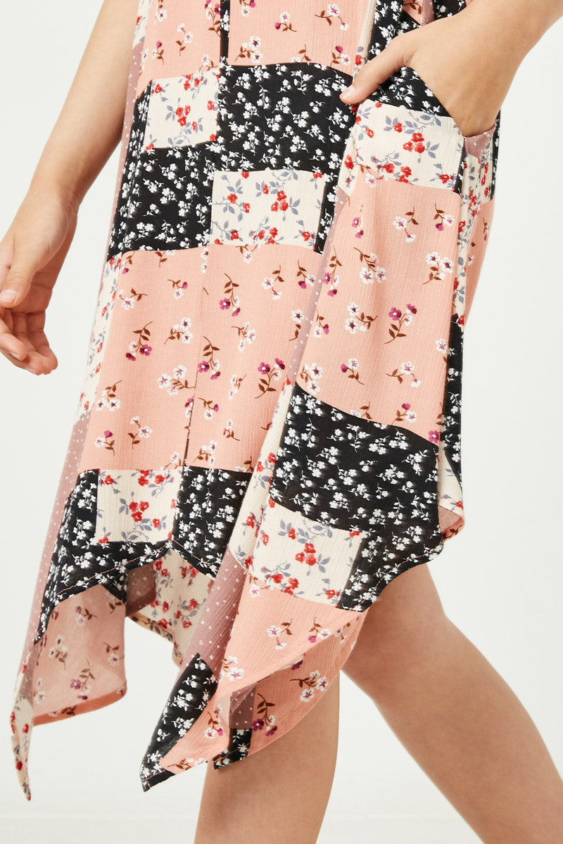 Patchwork Printed Dress