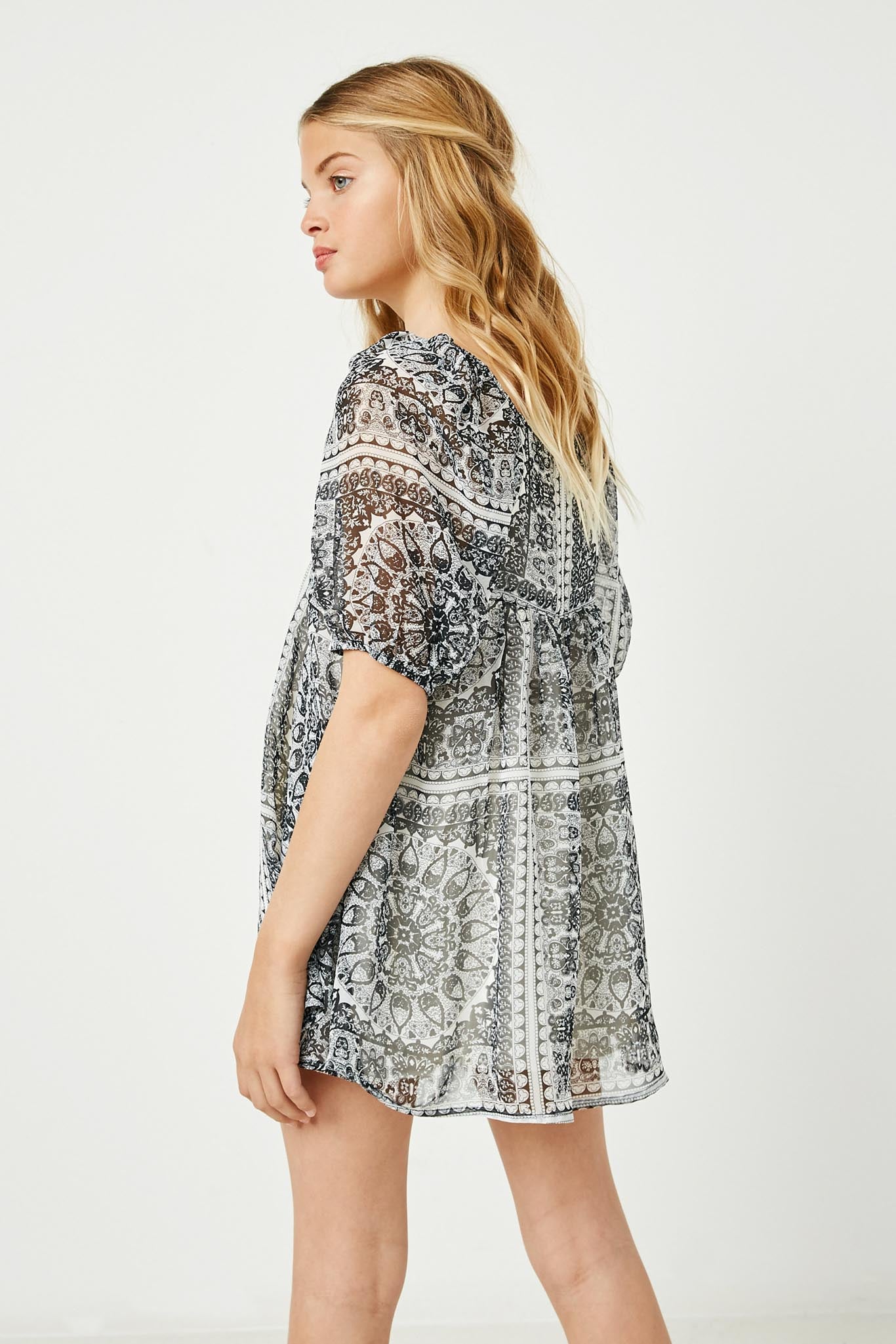 Girls Printed Mini Dresses