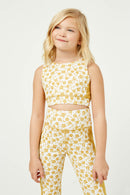 GY2658 Honey Girls Floral Print Active Leggings Close Up