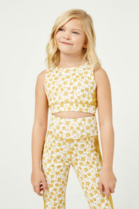 GY2658 Honey Girls Floral Print Active Leggings Close Up