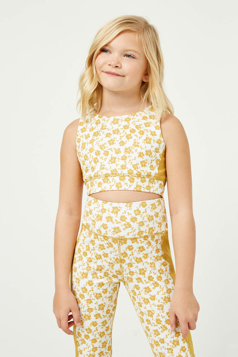 GY2658 Honey Girls Floral Print Active Leggings Close Up