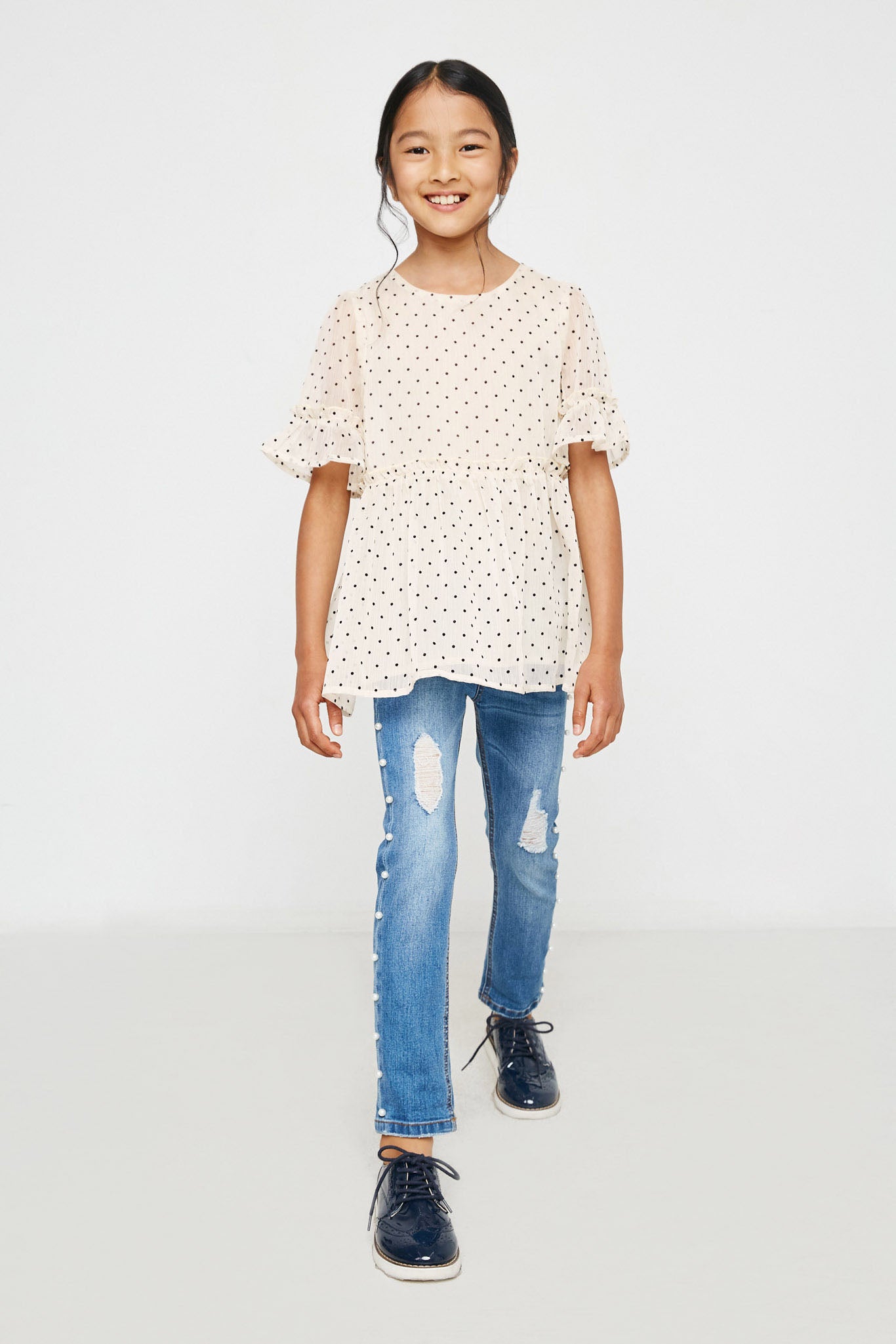 Polka Dot Sheer Top