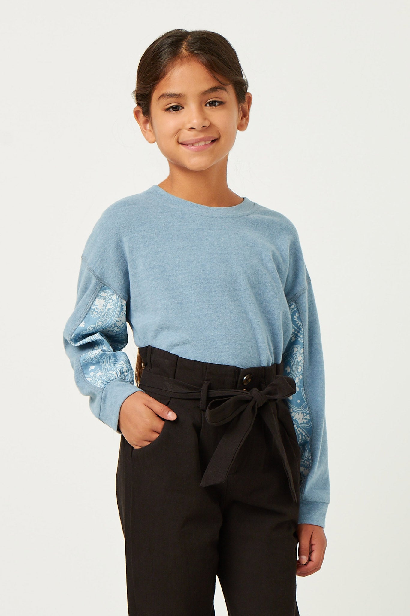 Contrast Bandana Print Relaxed Top