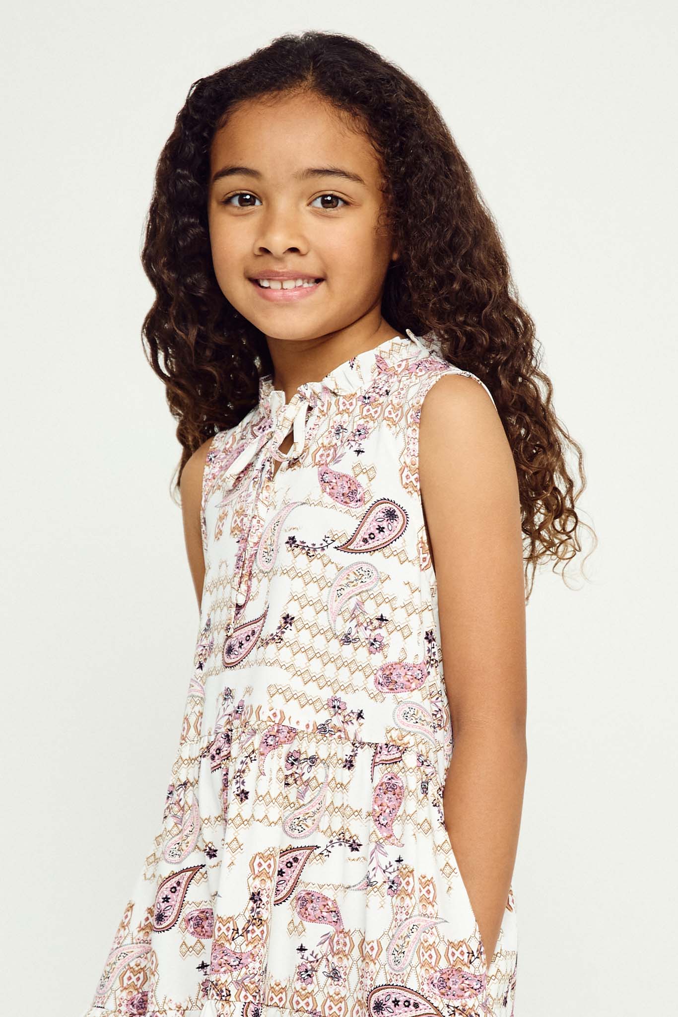 Paisley Print Sleeveless Dress