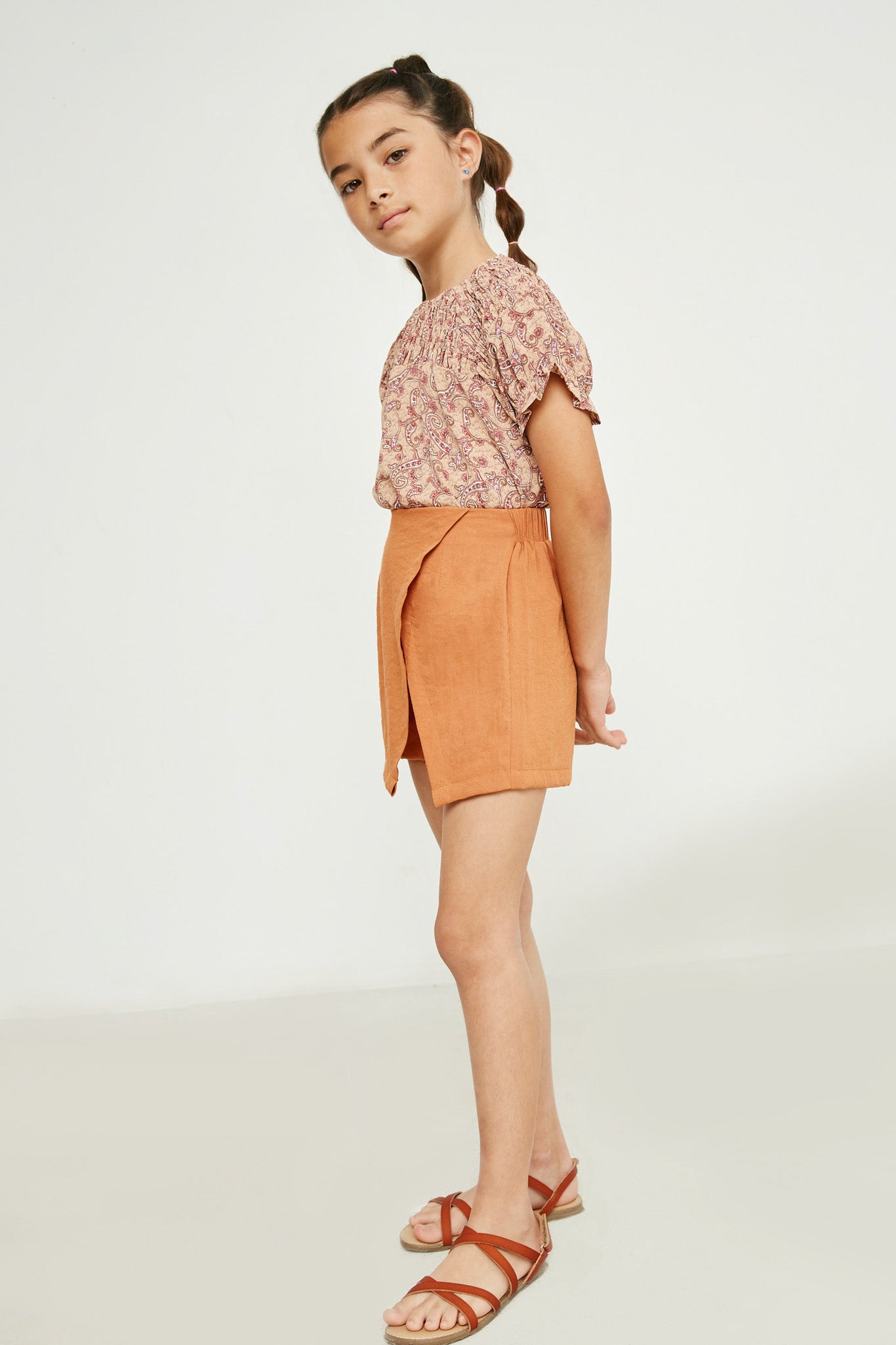 Elastic Waist Soft Skort