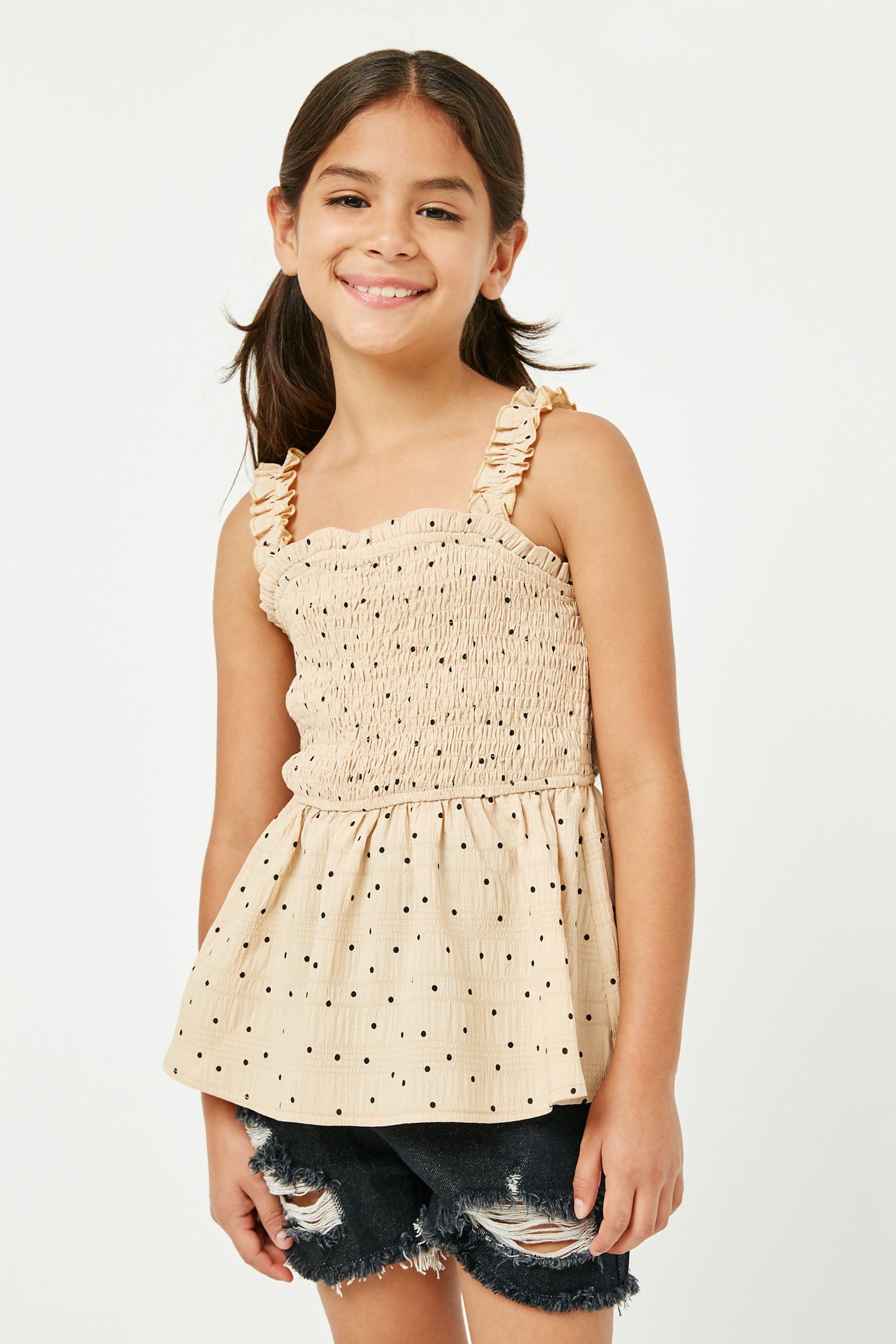 Polka Dot Textured Top