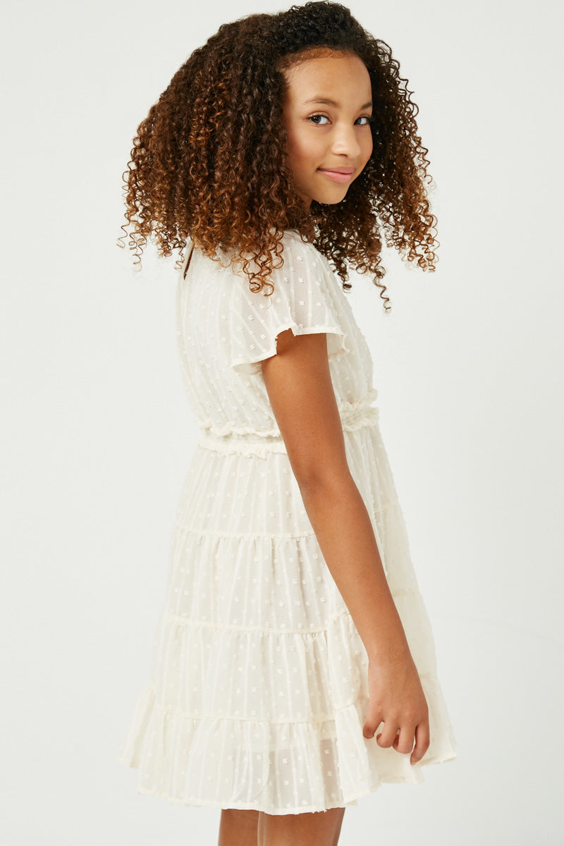 White Swiss Dot Dress for Girl| Cute Girls' Clothes Cream / XL Cream Girl's Dresses Mini Dresses Hayden Girls