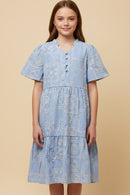 Crochet Quilted Button Detail Dress
