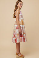 GY3056 Blush Patch Print Dress Side