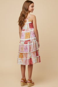 GY3056 Blush Patch Print Dress Back