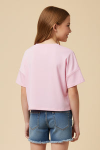 Sequined Cactus Boot Patch Knit T Shirt