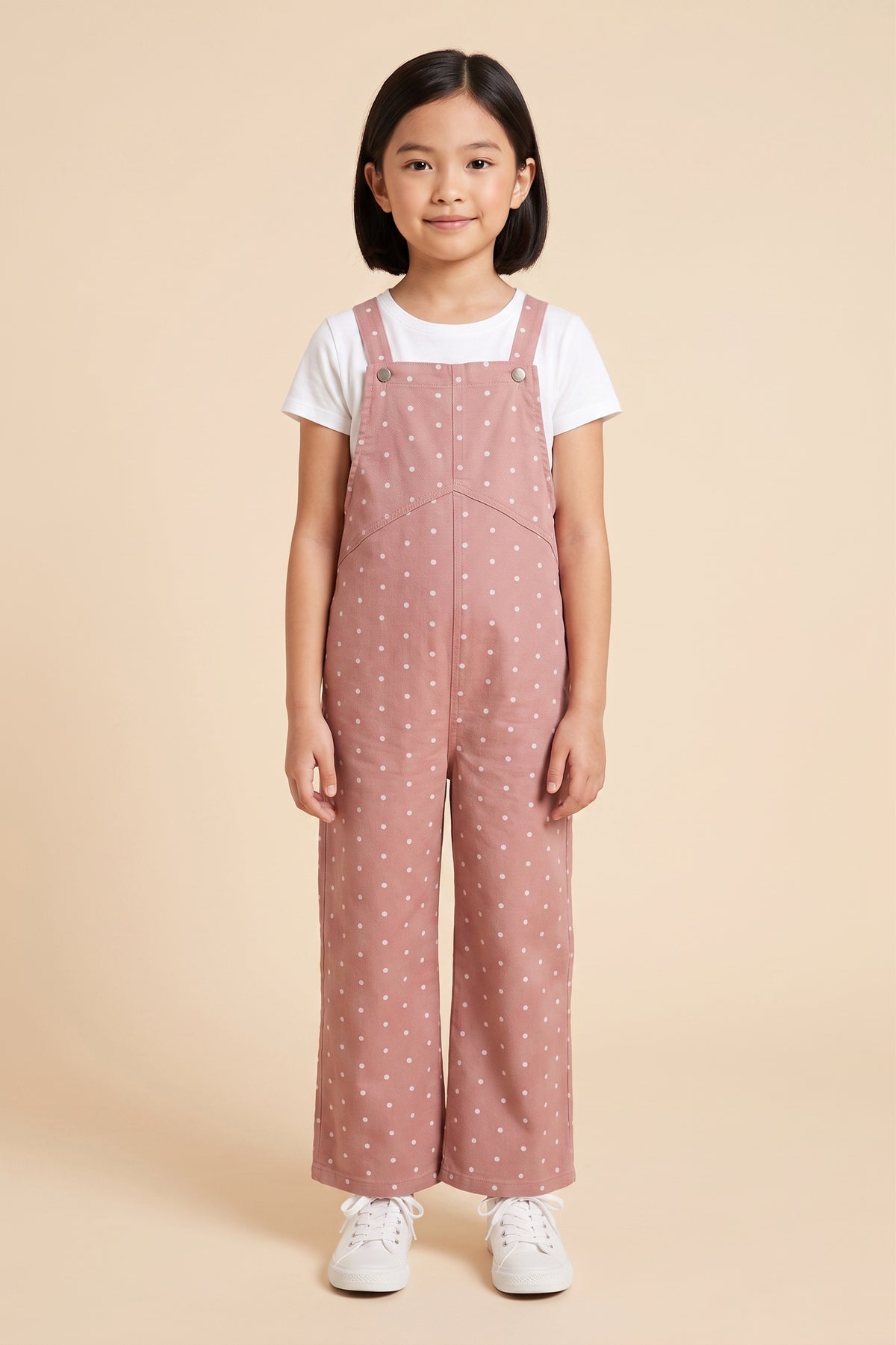 Polka Dot Wide Leg Overalls