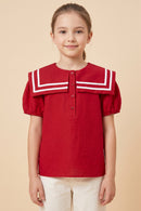 Sailor Collared Nautical Top