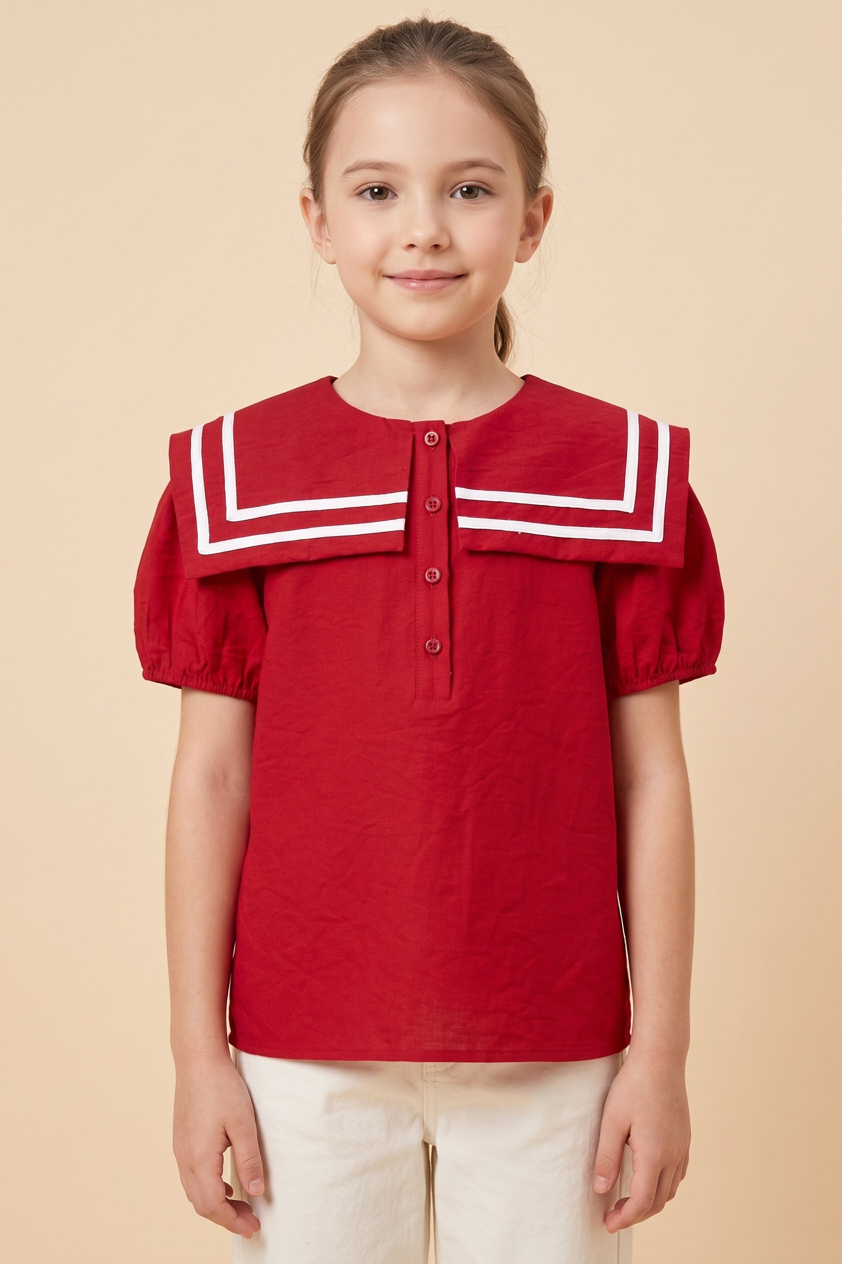 Sailor Collared Nautical Top