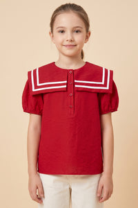 Sailor Collared Nautical Top