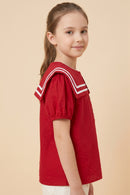 Sailor Collared Nautical Top
