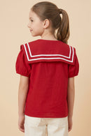 Sailor Collared Nautical Top