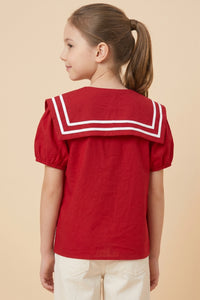 Sailor Collared Nautical Top