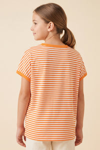 Football Patched Striped Knit Game Day Top