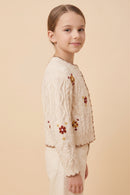 Floral Embroidered Sweater Cardigan