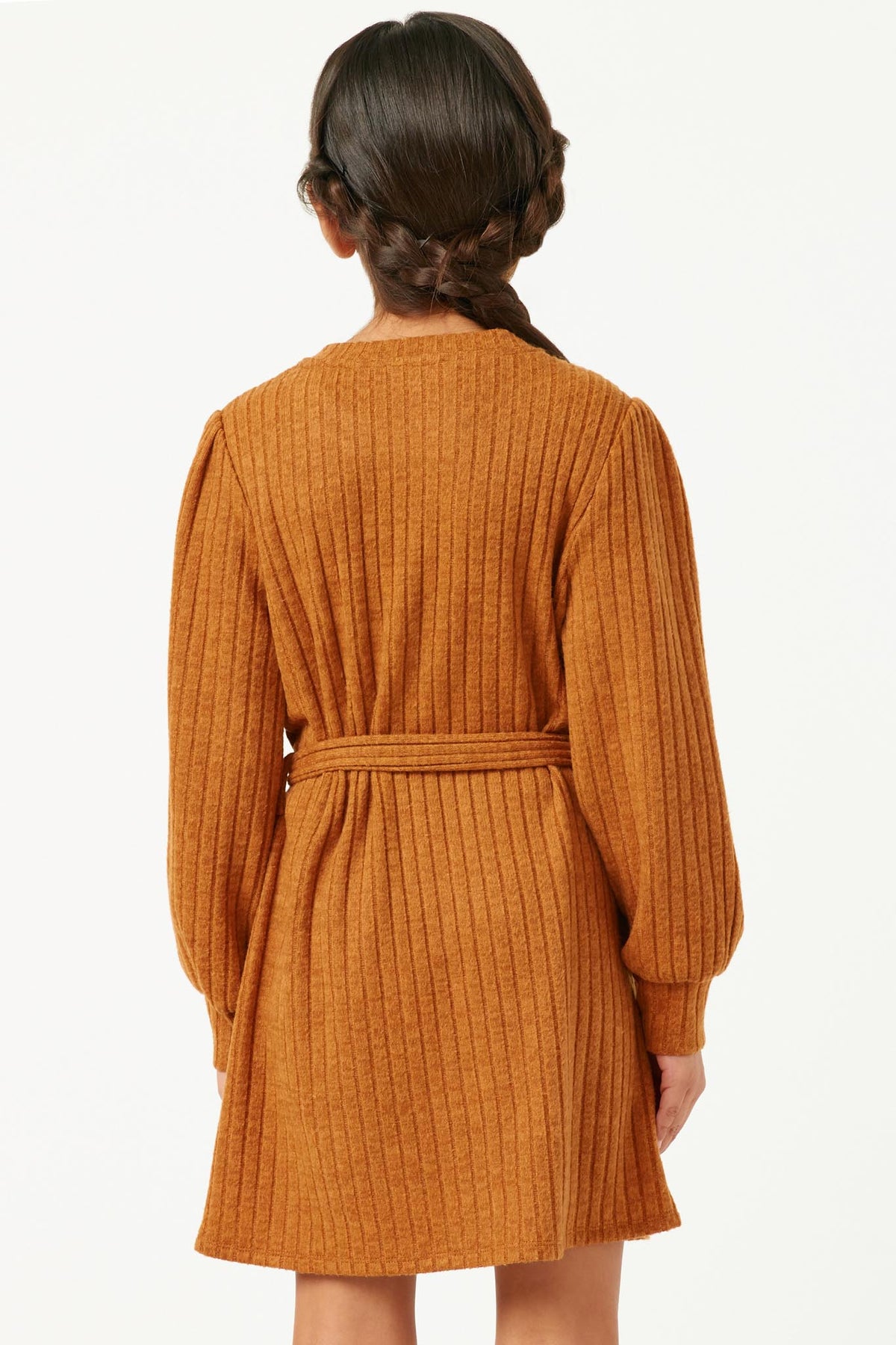Girls Ribbed Casual Dresses