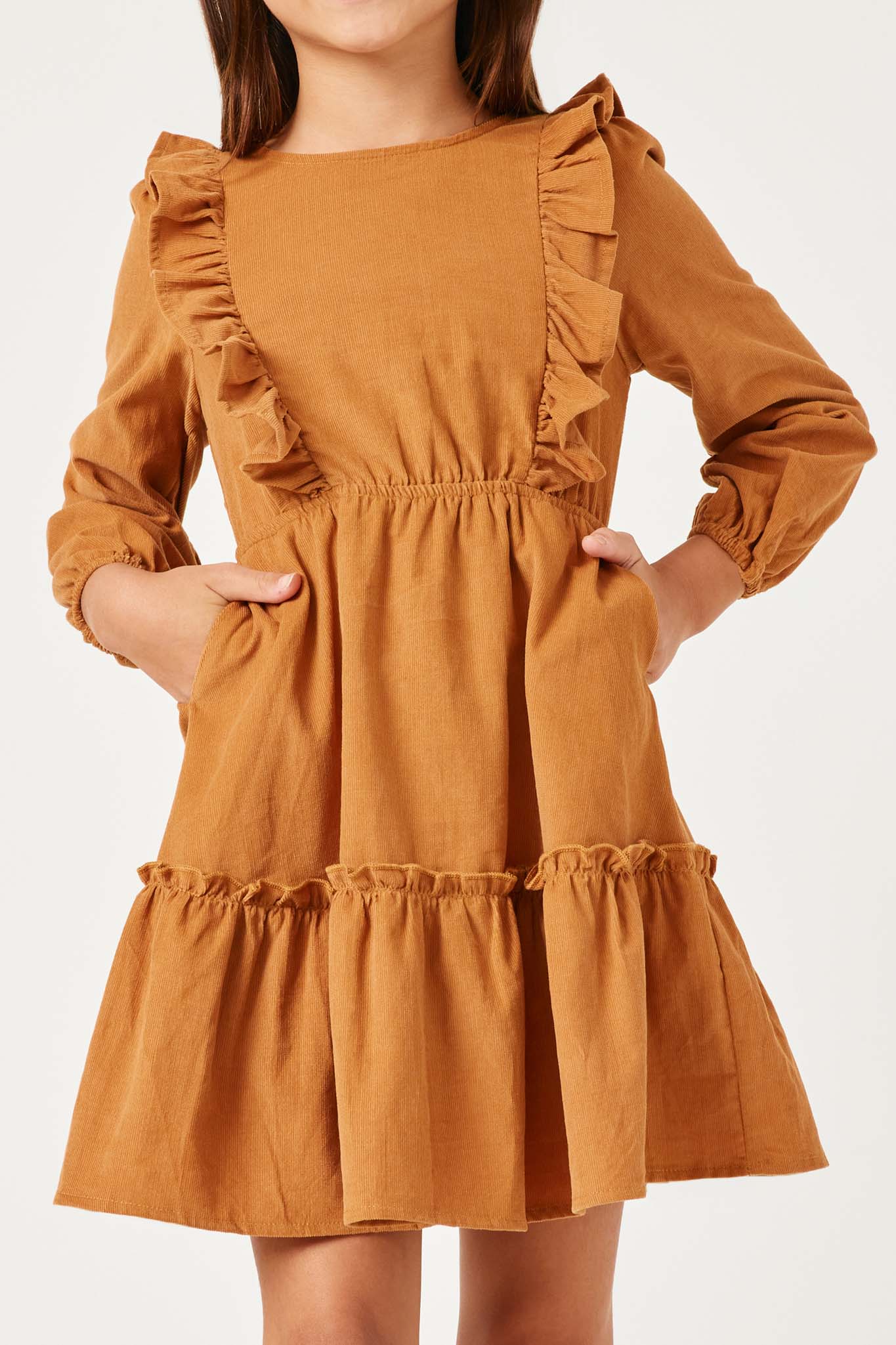 Long Sleeve Corduroy Girls Casual Dress Long Sleeve Corduroy Girls Casual Dress