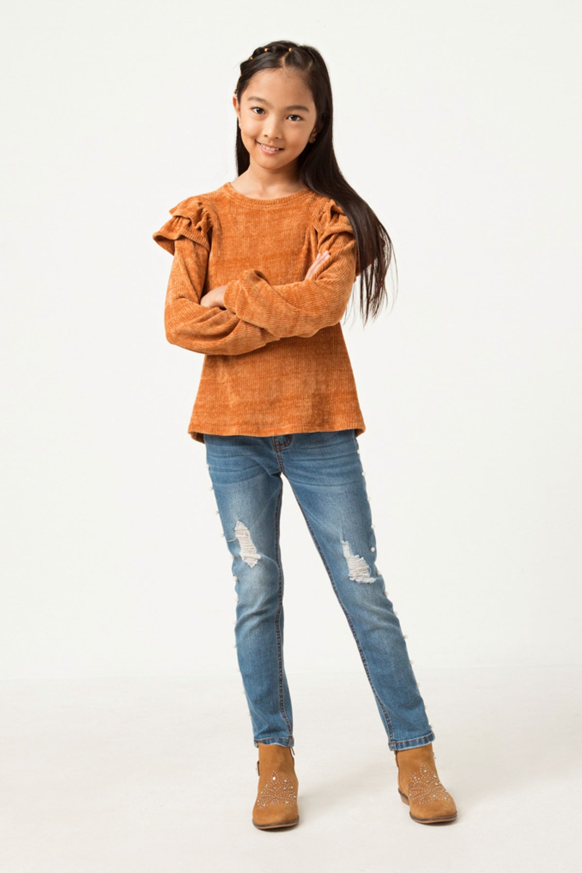 Ruffled Chenille Top
