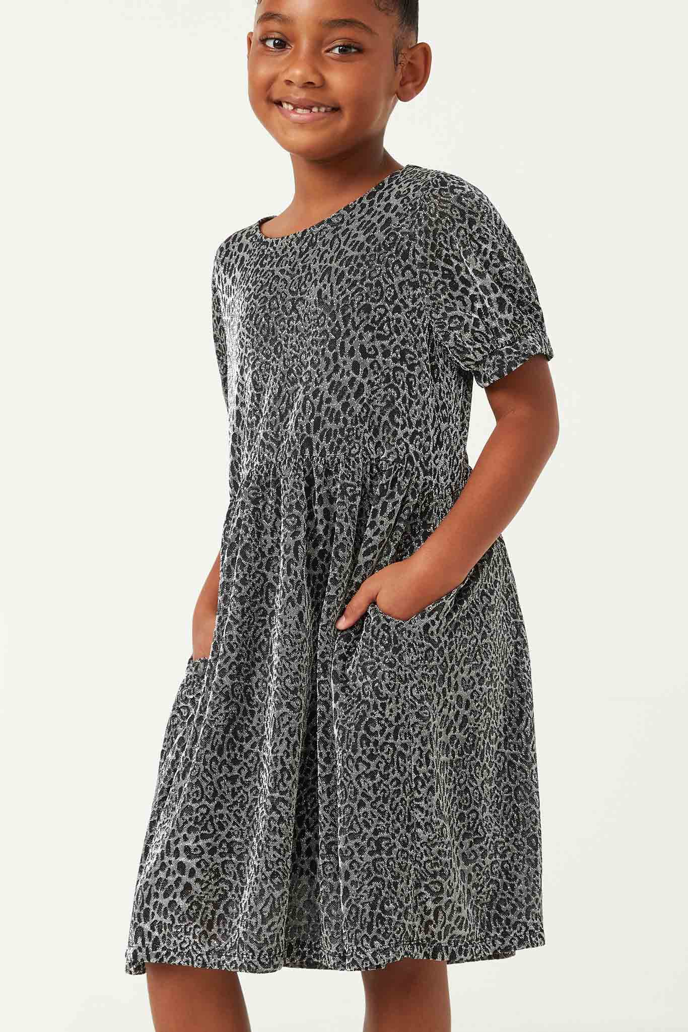 Girls Metallic Semi Formal Dress | Cute Girls' Clothes Silver / M Silver *Girl's Dresses Midi Dresses Hayden Girls Girls Metallic Semi Formal Dress | Cute Girls' Clothes Silver / M Silver *Girl's Dresses Midi Dresses Hayden Girls