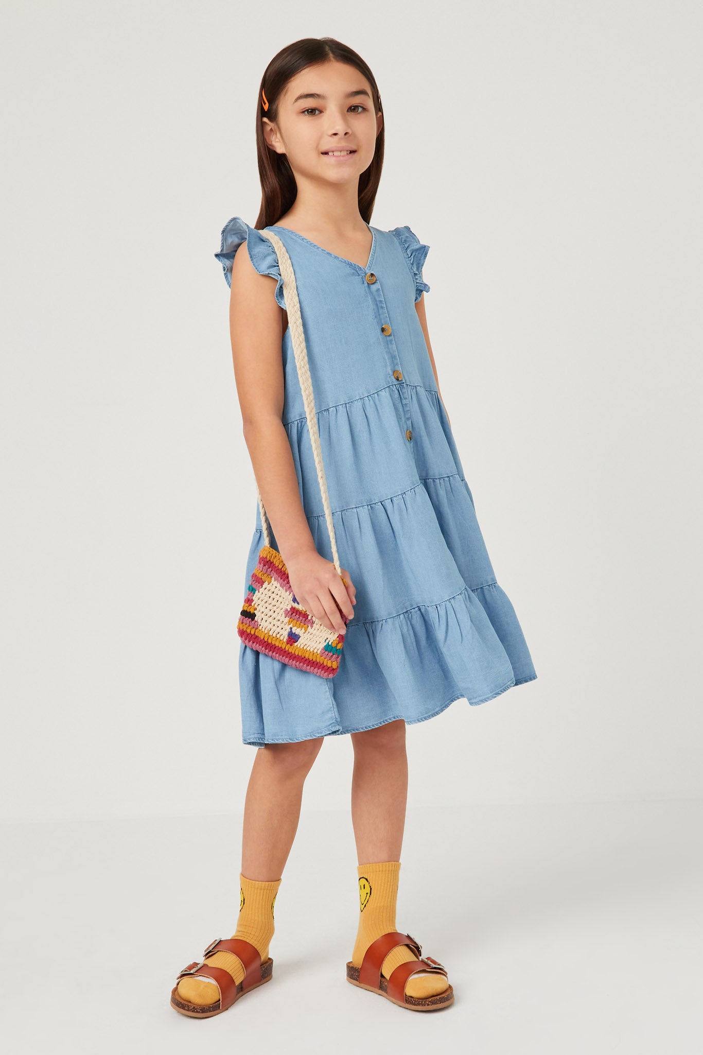 Ruffle Button Down Tiered Dress