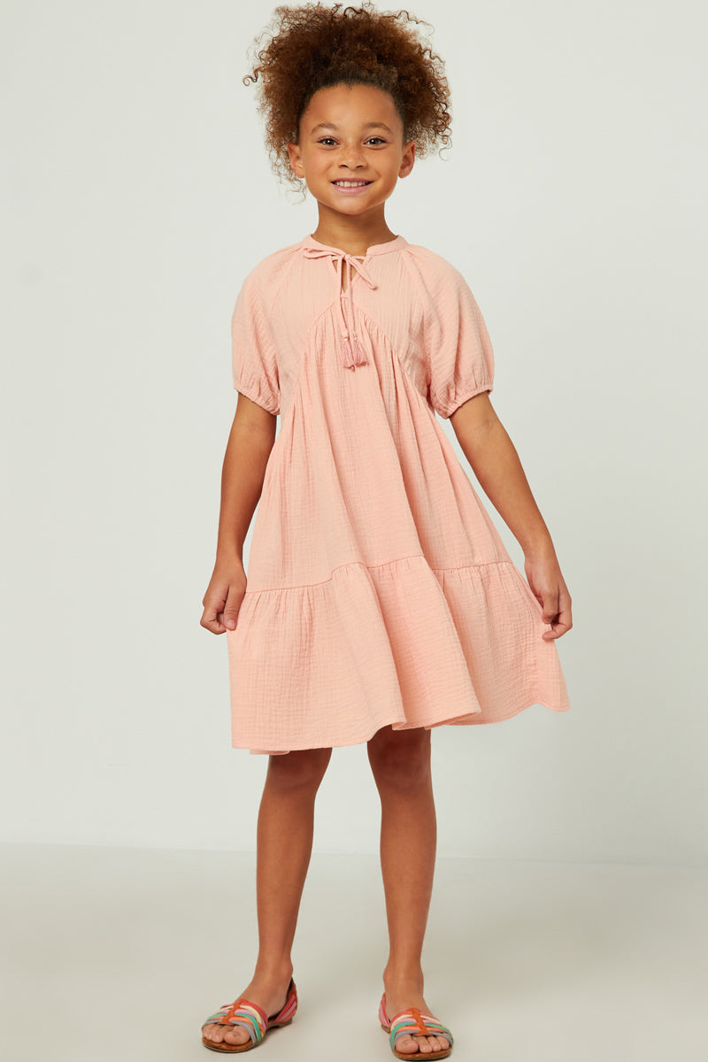 Girls Tassel Tie Spring Dresses