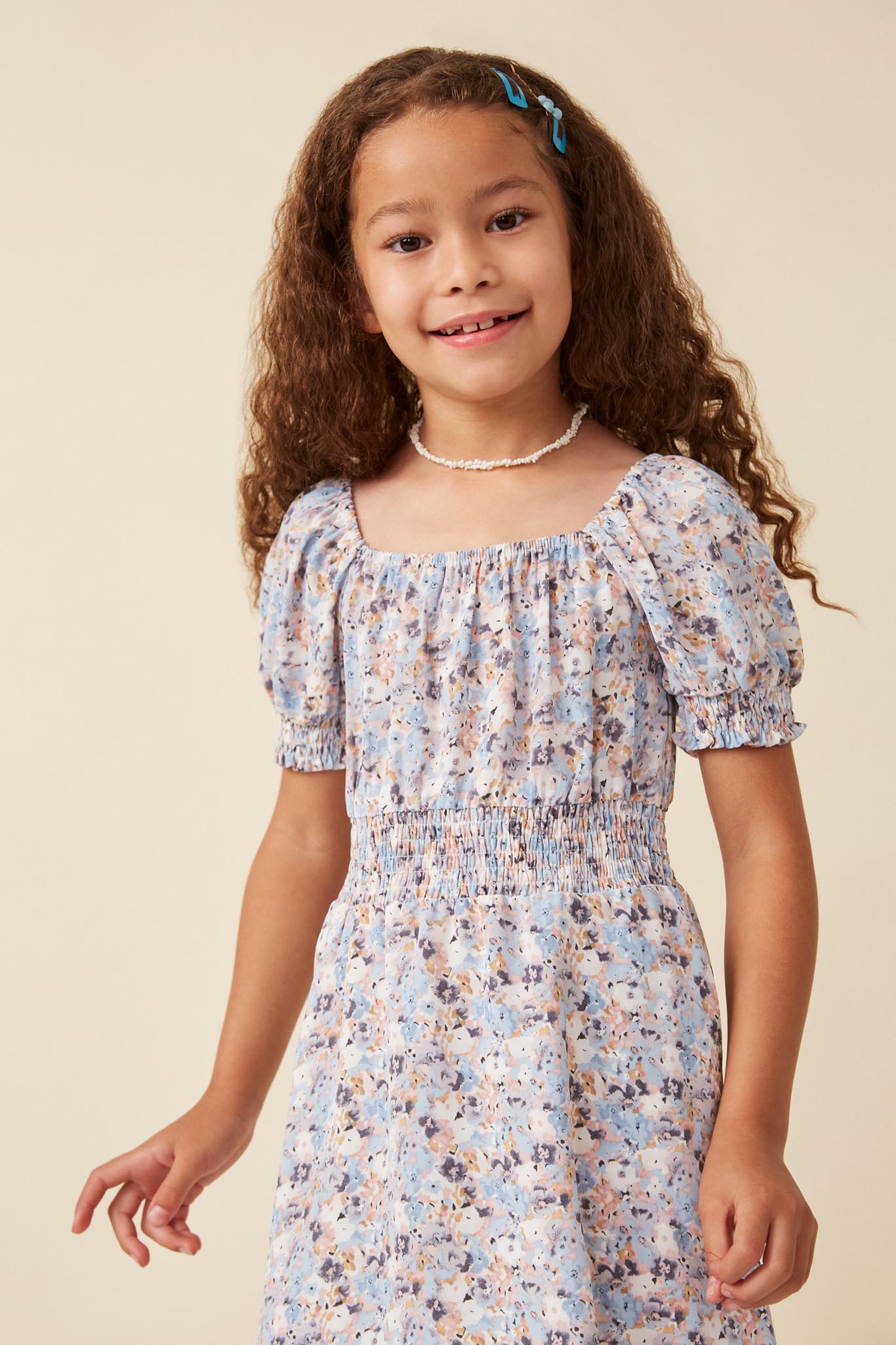 Girls Puff Sleeve Summer Dresses | Cute Girls' Clothes Blue / S Blue Girl's Dresses Mini Dresses Hayden Girls Girls Puff Sleeve Summer Dresses | Cute Girls' Clothes Blue / S Blue Girl's Dresses Mini Dresses Hayden Girls