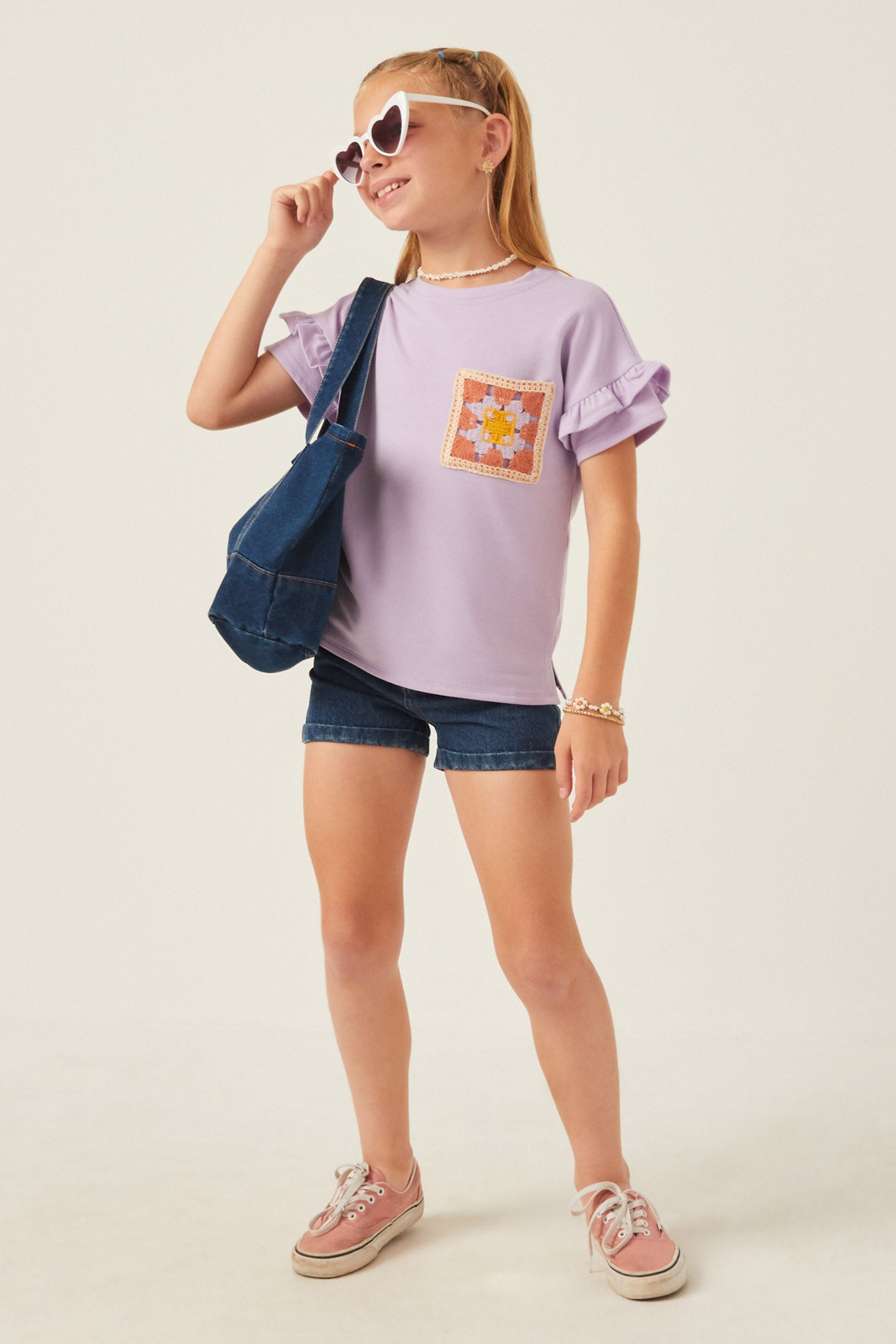 Girls Crochet Ruffle Shirt | Cute Girls' Clothes – Hayden Girls