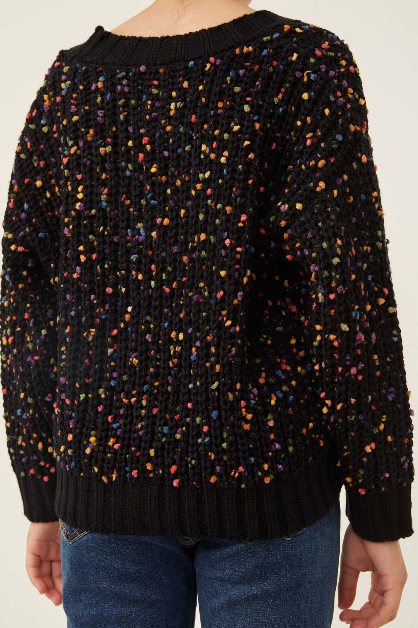 Girls Confetti Knit Buttoned Cardigan | Cute Girls' Clothes