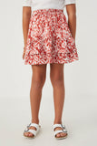 Oil Print Layered Ruffle Skirt