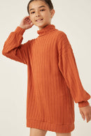 Cable Knit Turtle Neck Tunic