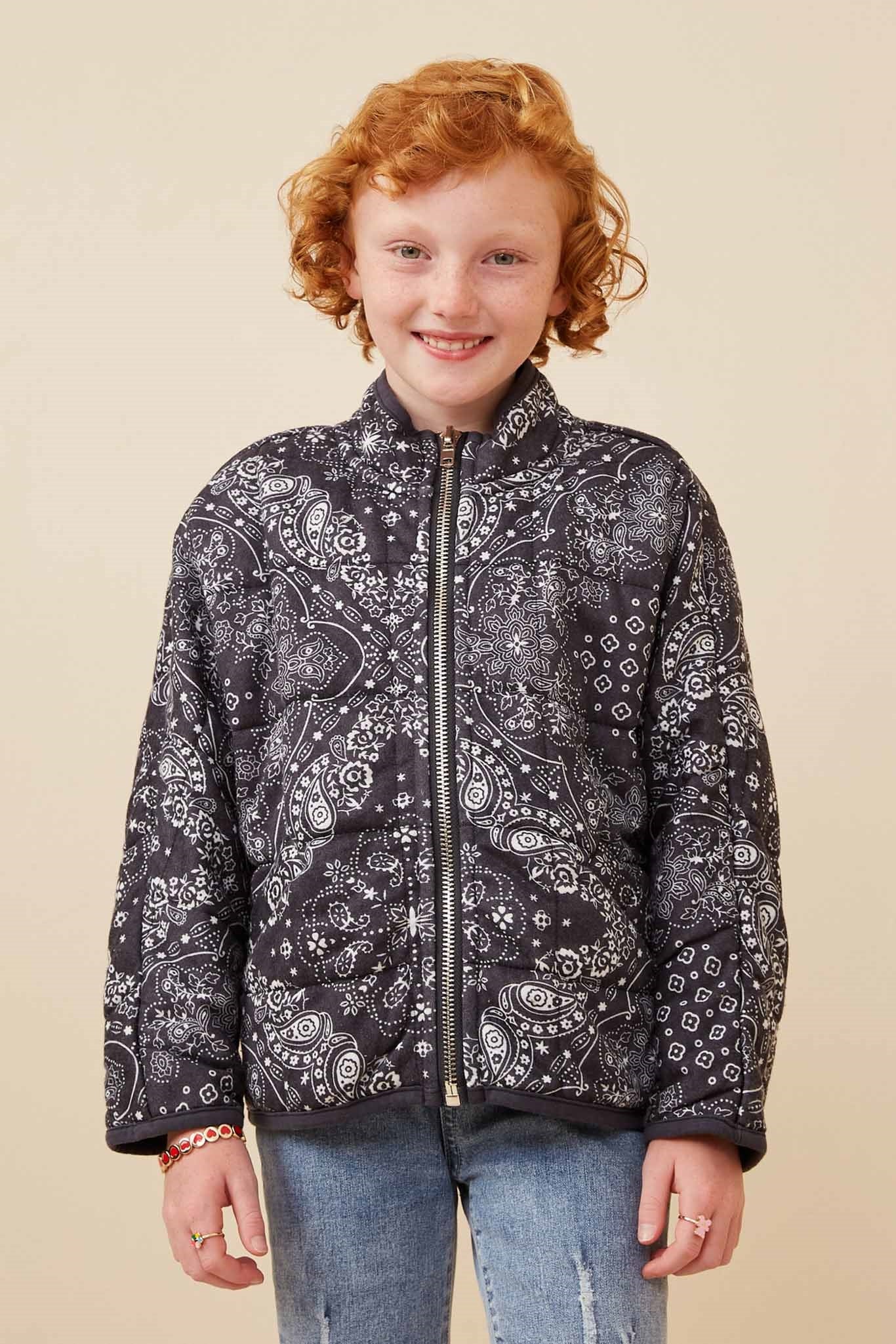 Bandana Printed Quilted Padded Jacket