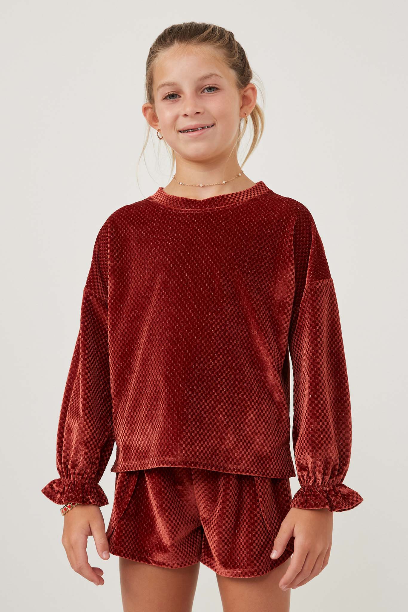 Girl Textured Velvet Shirts | Cute Girls' Clothes – Hayden Girls